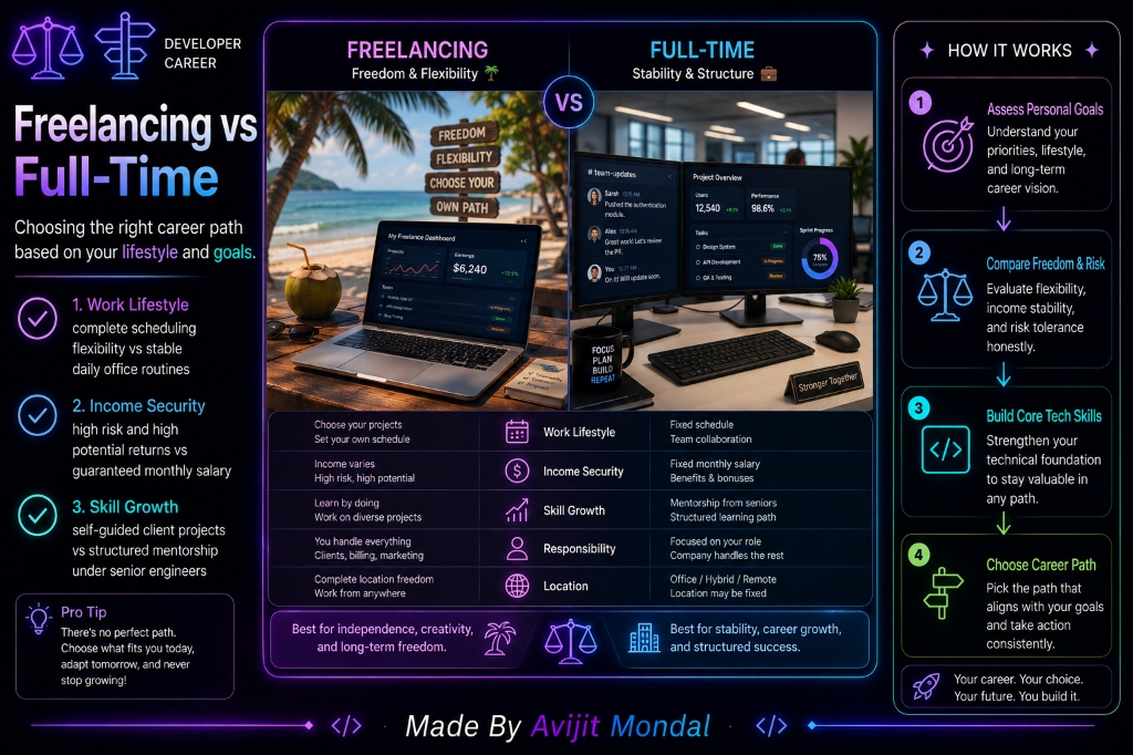 Freelancing vs. Full-Time Job for Developers