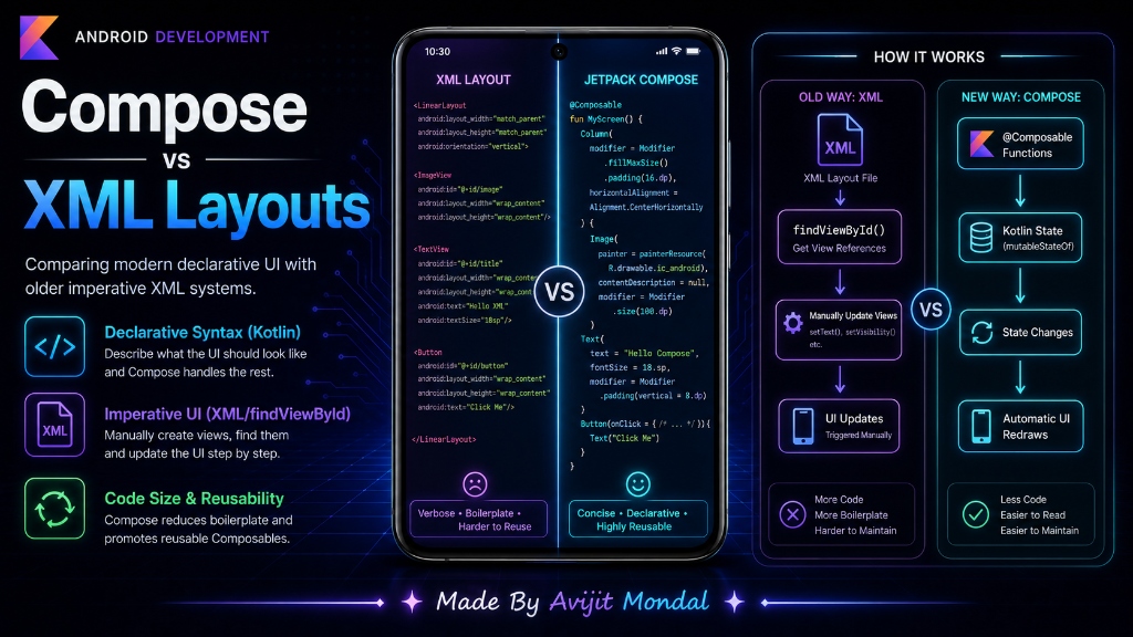 Jetpack Compose vs. XML Layouts in Android